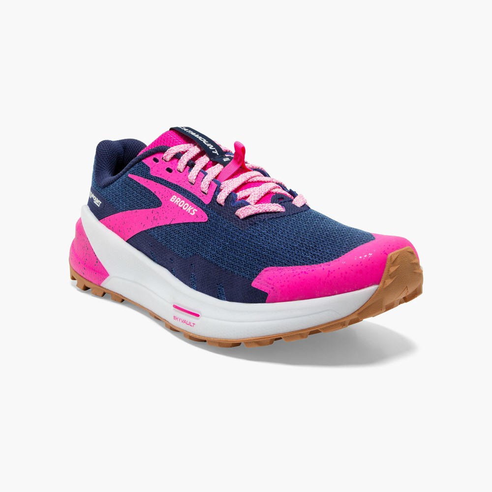 Chaussure Trail Running Brooks Catamount 2 Noir Rose Citron Femme | RPN-1058029